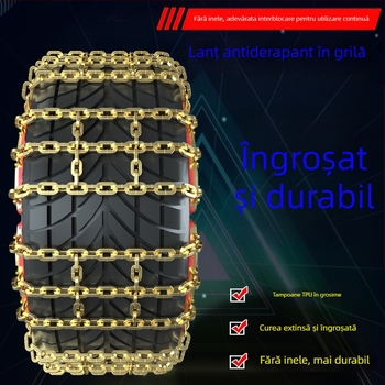 Lanturi antiderapante în formă de T pentru automobile, oțel, universal pentru jante din aluminiu, dimensiuni ale pneurilor 165-275, greutate 3-13 kg