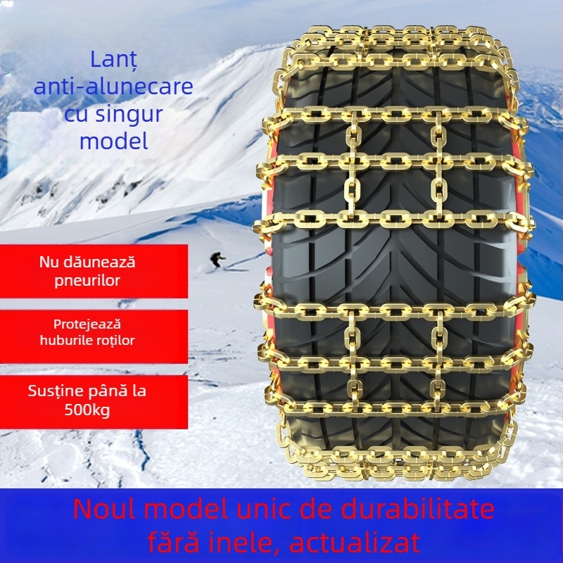 Lanturi antiderapante în formă de T pentru automobile, oțel, universal pentru jante din aluminiu, dimensiuni ale pneurilor 165-275, greutate 3-13 kg