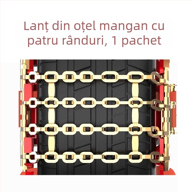 Lanturi antiderapante în formă de T pentru automobile, oțel, universal pentru jante din aluminiu, dimensiuni ale pneurilor 165-275, greutate 3-13 kg