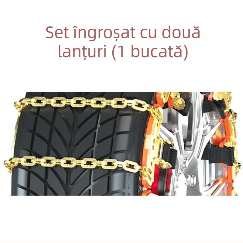 Lanturi antiderapante în formă de T pentru automobile, oțel, universal pentru jante din aluminiu, dimensiuni ale pneurilor 165-275, greutate 3-13 kg