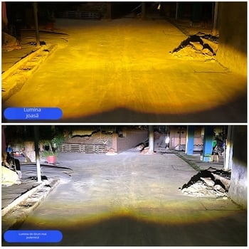 Spotlight LED pentru motocicletă, carcasă din aluminiu și lentilă, 12V, IP67, 15000 lm, LED