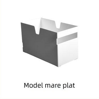 Cutie de depozitare pentru birou, stil japonez, plastic PS, 5L, deschisă, cu grilă, stivabilă, dimensiuni 30×18×15 cm