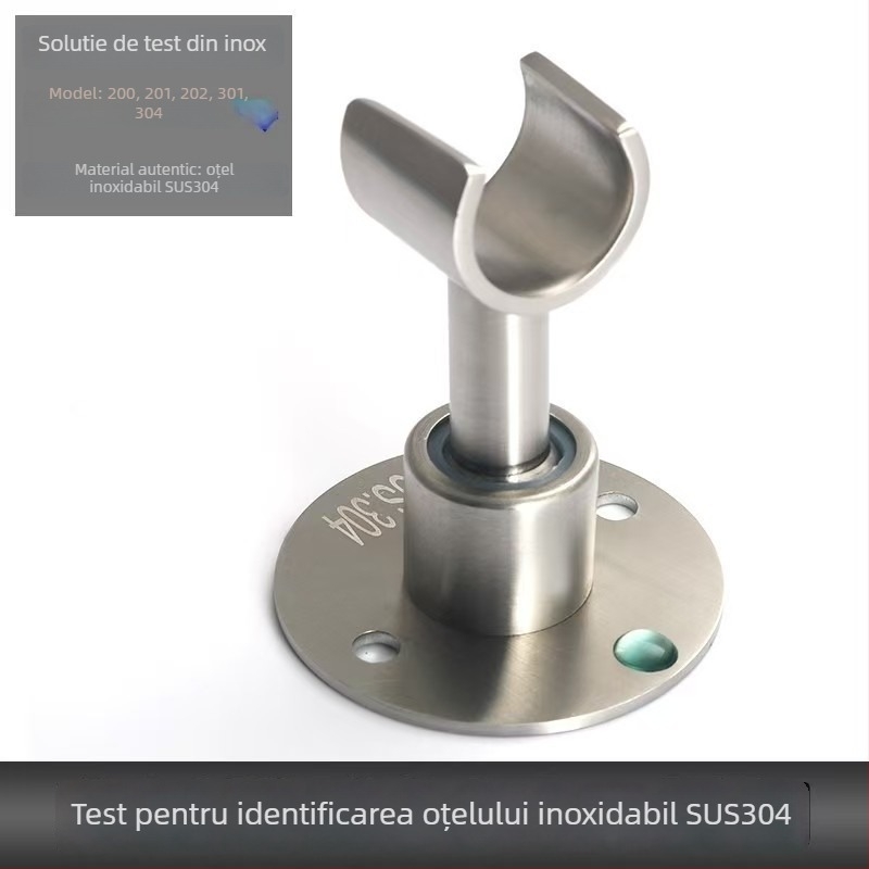 Suport pentru cap de duș pentru montaj în perete – oțel inoxidabil 304, finisaj șlefuit, montaj în perete, fără găuri