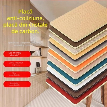 Panou de perete – Panou integrat 01; Material: fibră de bambus, furnir lemnos, cărbune de bambus, cristale de carbon, nucleu din aluminiu; Izolare fonică 50; Conductivitate termică 0.11