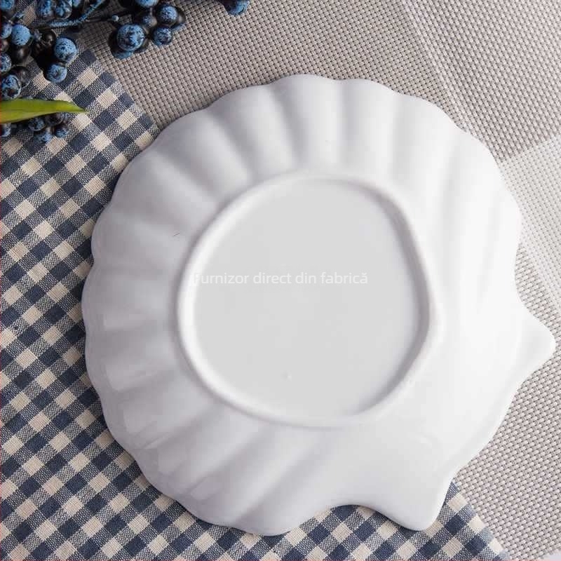 Vas de servire din porțelan pentru hoteluri și restaurante – formă neregulată, stil modern minimalist, compatibil cu microunde, suprafață glazurată