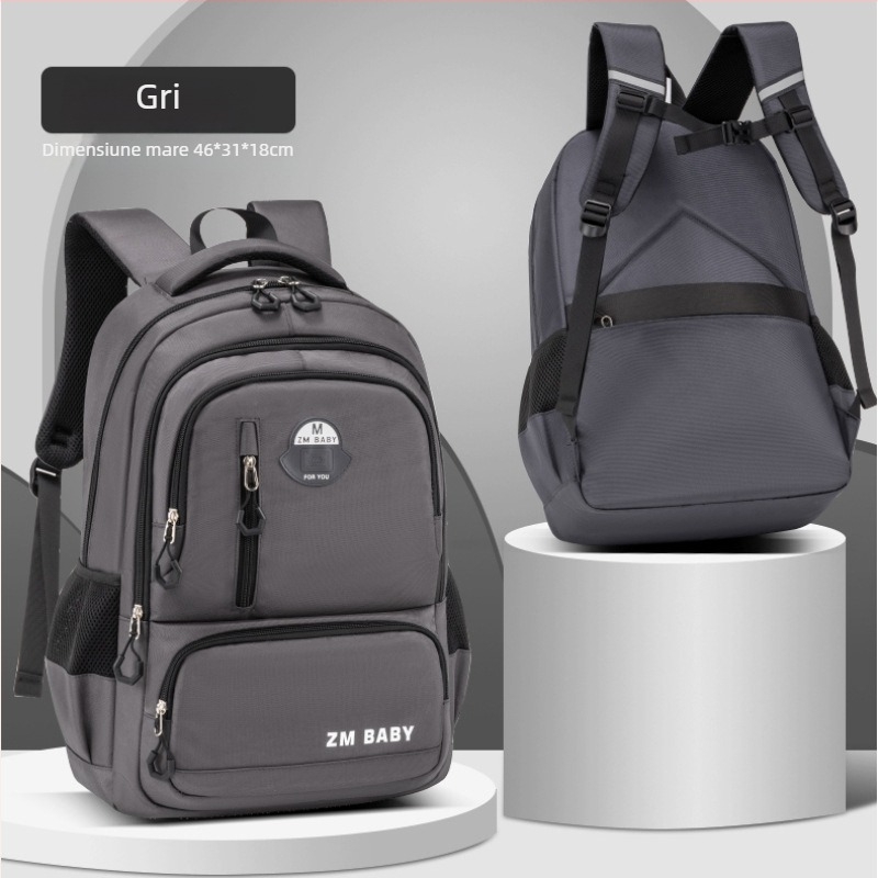 Rucsac pentru elevi de gimnaziu primar (clasele 1–3) – poliester; respirabil, impermeabil, ultra-ușor, rezistent la uzură, cu protecție pentru spate; bretele cu pernă de aer; design infantil drăguț