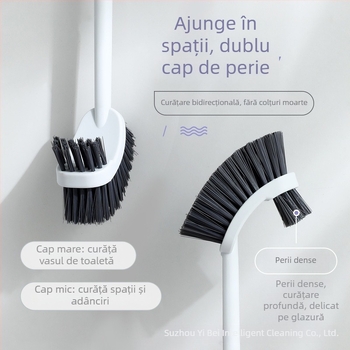 Perie pentru toaletă, mâner lung, montaj pe perete, din plastic, 0,16 kg, 1 buc