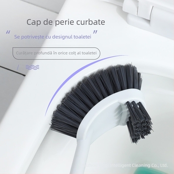 Perie pentru toaletă, mâner lung, montaj pe perete, din plastic, 0,16 kg, 1 buc