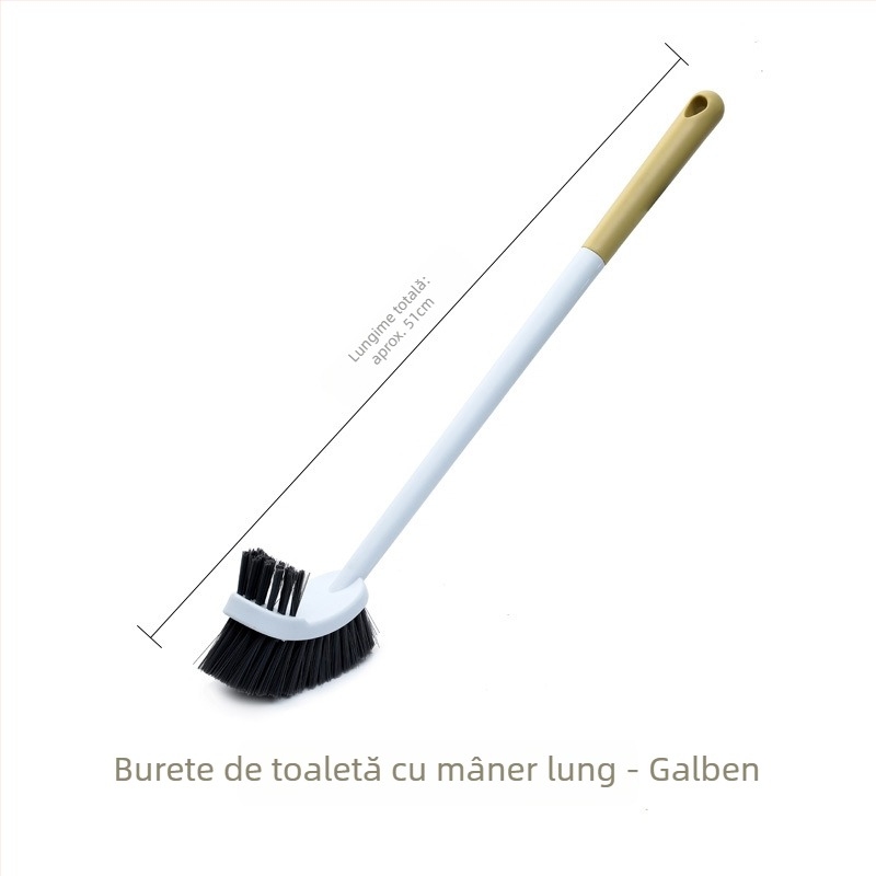 Perie pentru toaletă, mâner lung, montaj pe perete, din plastic, 0,16 kg, 1 buc