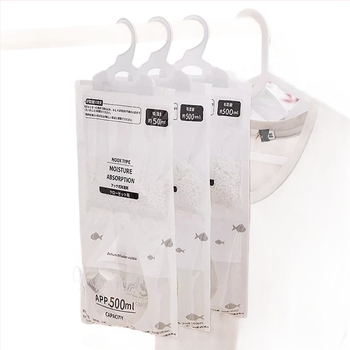 Sachet de dezumidificare suspendat pentru cămine, absoarbe apa și previne umezeala și mucegaiul, fără parfum, design suspendat, cutie cu 300 de bucăți