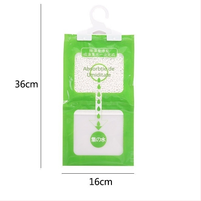 Sachet de dezumidificare suspendat pentru cămine, absoarbe apa și previne umezeala și mucegaiul, fără parfum, design suspendat, cutie cu 300 de bucăți