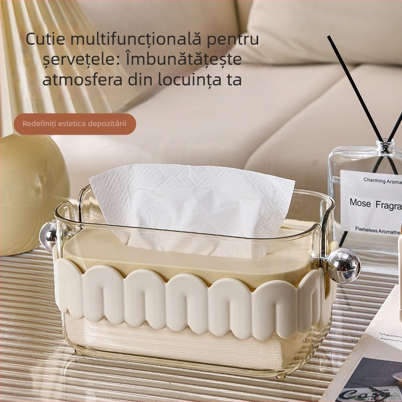 Cutie de șervețele din plastic, model 001, origine Taizhou, ambalaj 60 buc, stil Light Luxury.