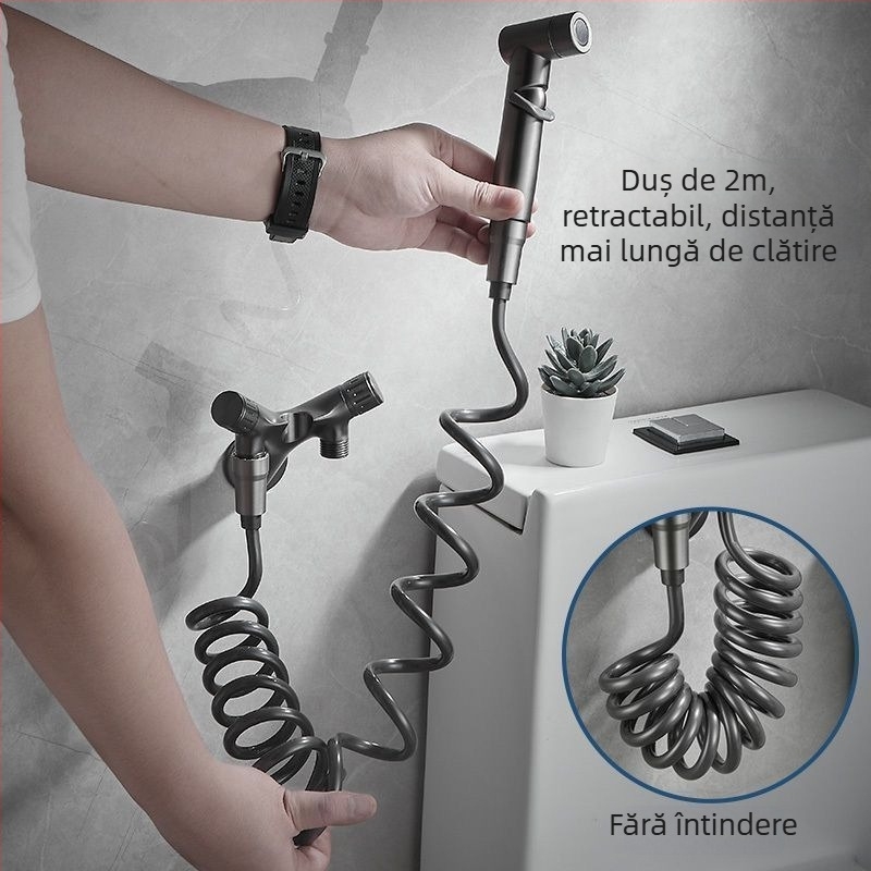 Duș pentru toaletă cu robinet unghiular, corp din cupru, funcție unică, certificat CE, personalizare disponibilă, instalare nu este inclusă