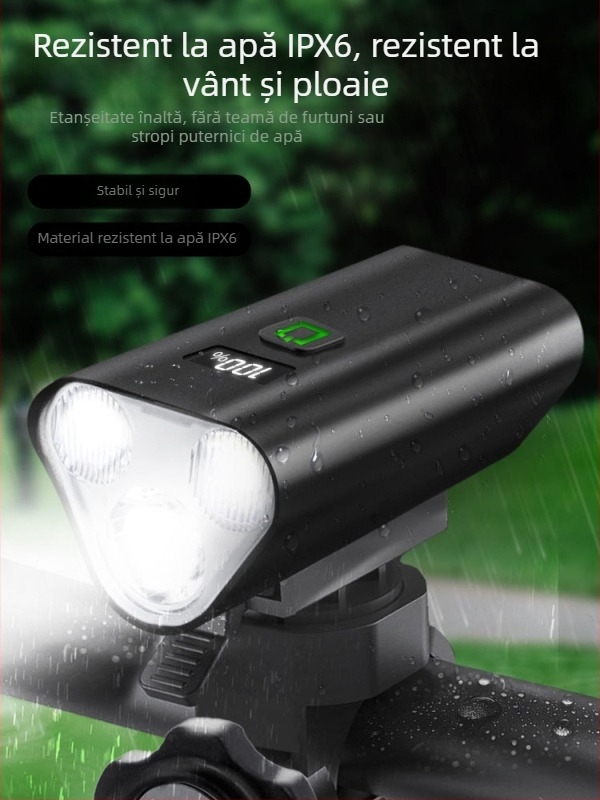 Lumină frontală pentru biciclete de drum și MTB, pentru plimbări nocturne, cu prindere suspendată (Cod: 1239; Brand: Beautiful shirt; Import: Nu)