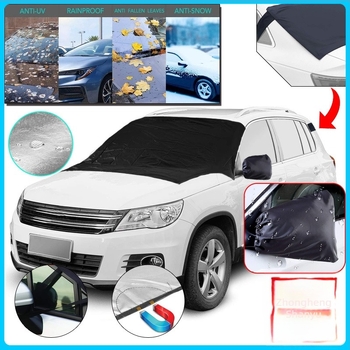 Husă de zăpadă pentru partea din față a mașinii, din Oxford, montaj magnetic, compatibilă Toyota, logo personalizat