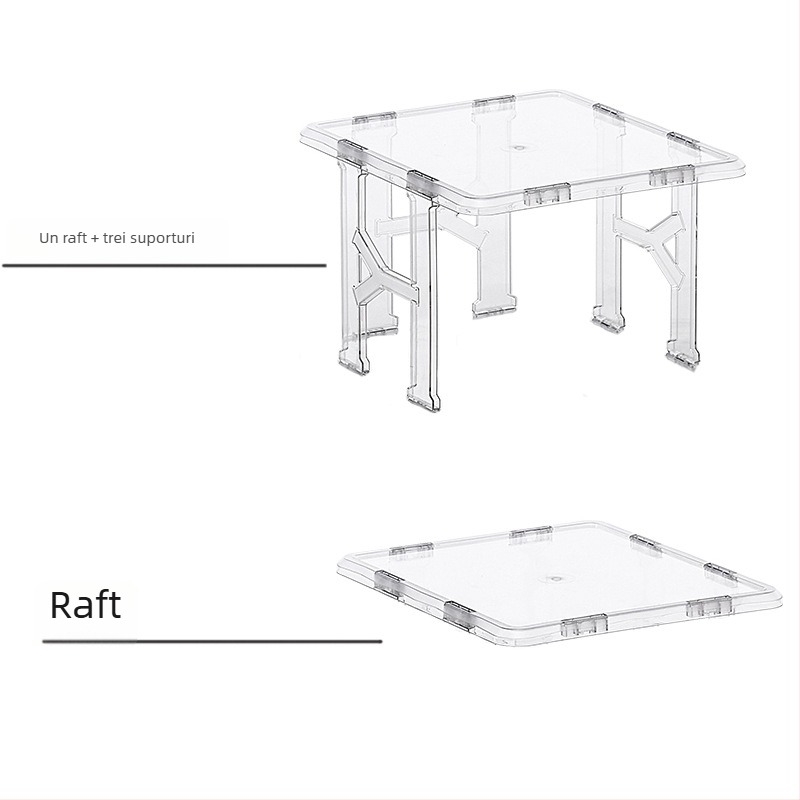 Raft pliabil pentru pantofi de intrare, 1-etaj, din plastic, model YH911, stil modern minimalist, depozitare multifuncțională