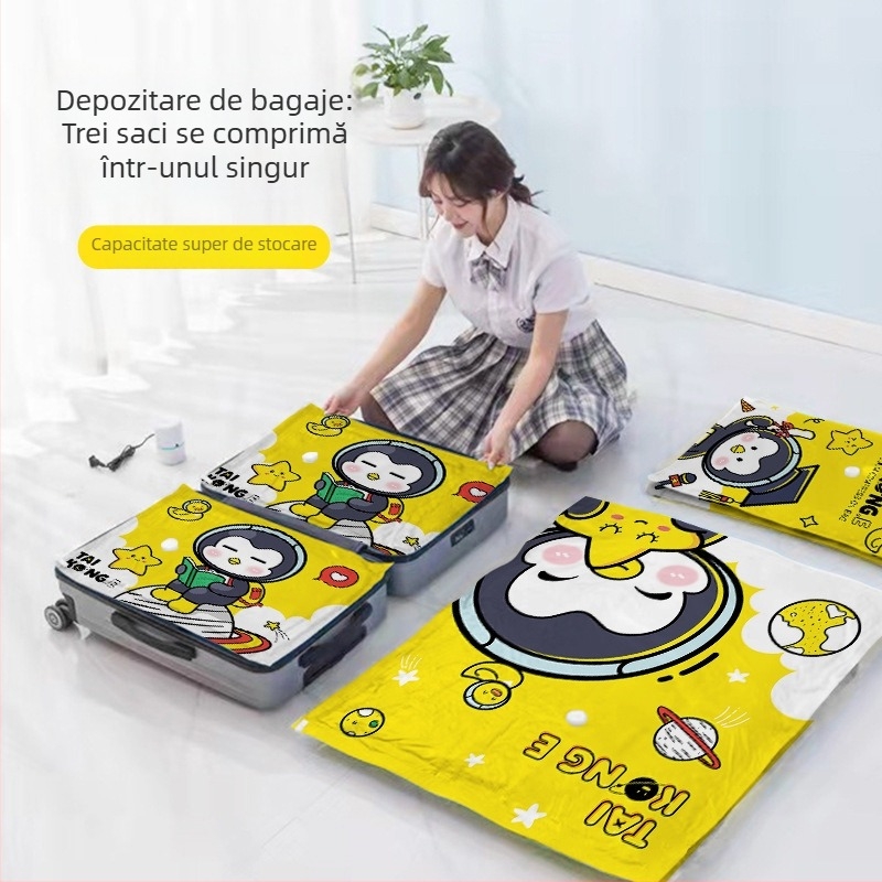 Geantă de compresie cu vid pentru pături și haine, tip de aspirație, material PA-PE, model Y171, origine Zhejiang