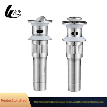 Lilong LL-15003 oțel inoxidabil, drenaj universal cu capac rabatabil pentru chiuveta ceramică – material 304, greutate 256, stil modern minimalist