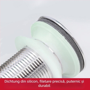 Lilong LL-15003 oțel inoxidabil, drenaj universal cu capac rabatabil pentru chiuveta ceramică – material 304, greutate 256, stil modern minimalist