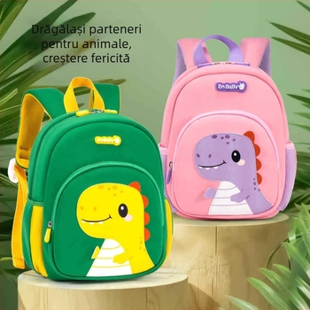 Rucsac pentru copii cu dinozaur pentru grădiniță – ultra-ușor, respirabil, antifurt, cu model de dinozaur mic, bretele curbate