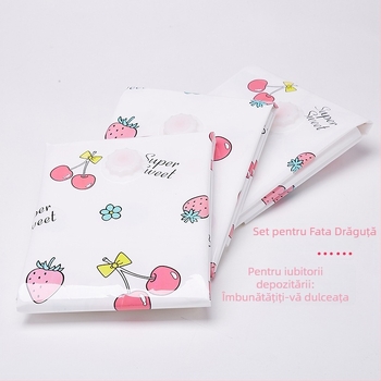 Geantă de compresie vid Jiajiale, PET+PE, Jac-9401, Girl Series Cherry, pentru pături și haine