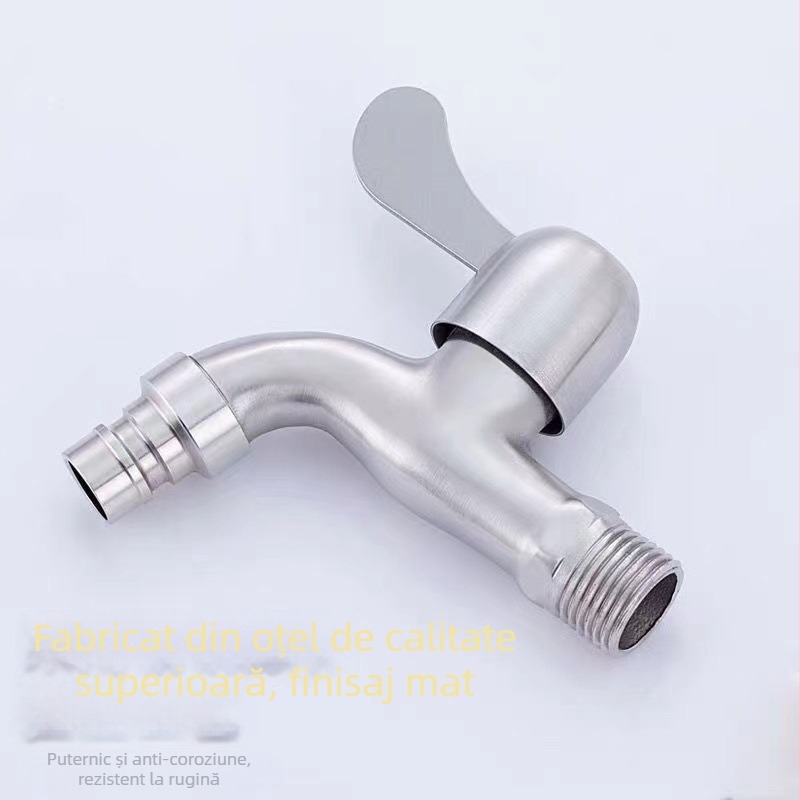 Robinet încastrabil din oțel inoxidabil 304, Leverton 14572 – finisaj periat, montaj în perete, 0–90°C, 0,8 MPa, diametru șa 20 mm