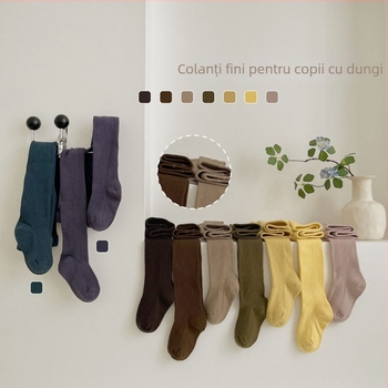 Șosete pentru copii din bumbac cu dungi verticale, stil coreean, 80% bumbac, respirante, invizibile
