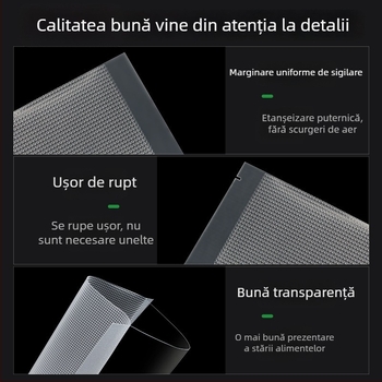 Pungi de vid cu textură plasă, pentru sea cucumber, material alimentar, plastic îngroșat, compatibile cu microunde, antibacterian, rezistență la -60°C până la 140°C