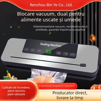 Mașină de ambalat alimente cu vid, sigilare din plastic, carcasă ABS, 100 W, alimentare AC, capacitate până la 500 ml