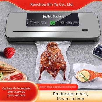 Mașină de ambalat alimente cu vid, sigilare din plastic, carcasă ABS, 100 W, alimentare AC, capacitate până la 500 ml
