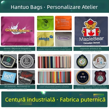 Rucsac pentru elevi cu logo personalizat, material Oxford, respirabil și rezistent la uzură, stil urban minimalist, bretele de umăr curbate