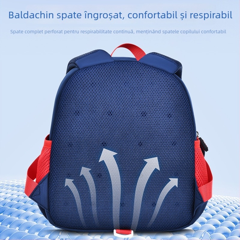 Rucsac Olang pentru copii cu design excavator, poliester respirabil impermeabil, ultra ușor antibacterian, curele curbate
