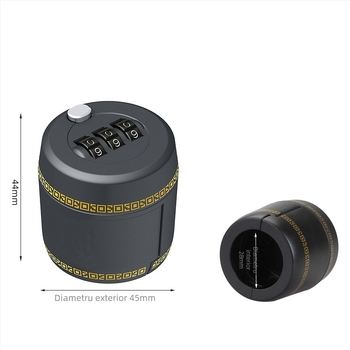 Încuietoare pentru sticlă de vin - Încuietoare cu parolă de trei cifre, ABS plastic, model Sw8314, pentru sticle de băuturi