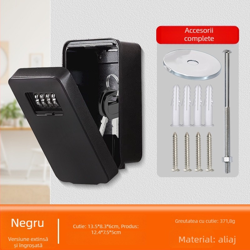 Seif metalic pentru chei cu încuietoare prin cod – Model 911, Brand Car King; potrivit pentru șantiere, pensiuni B&B și curți (Model: 911; Material: metal; Brand: Car King; Tip: încuietoare cu cod; Domeniu de aplicare: șantiere, B&B, curți)