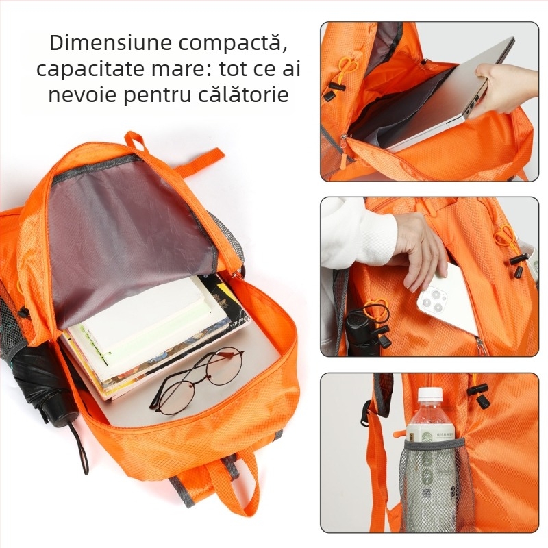Rucsac de drumeție Unisex - pentru drumeții de relaxare, Oxford impermeabil, 20–35L, Compartiment pentru laptop de 15 inchi, Curele curbate