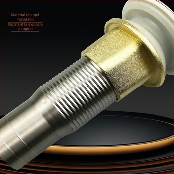 Drenaj pentru chiuvetă din oțel inoxidabil, tip pop-up, model Short Bounce Drainer, brand Huixin, stil modern minimalist