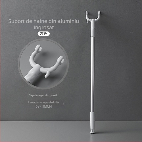 Furcă de haine telescopică pentru uz casnic — țeavă de uscare din PP și aluminiu spațial, pentru balcon