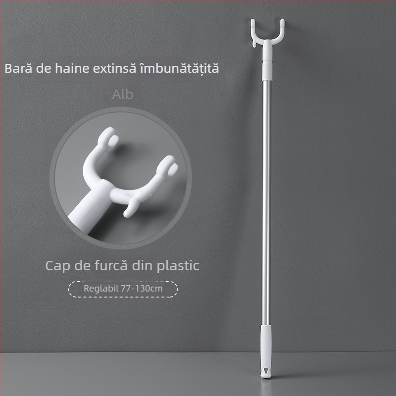 Furcă de haine telescopică pentru uz casnic — țeavă de uscare din PP și aluminiu spațial, pentru balcon