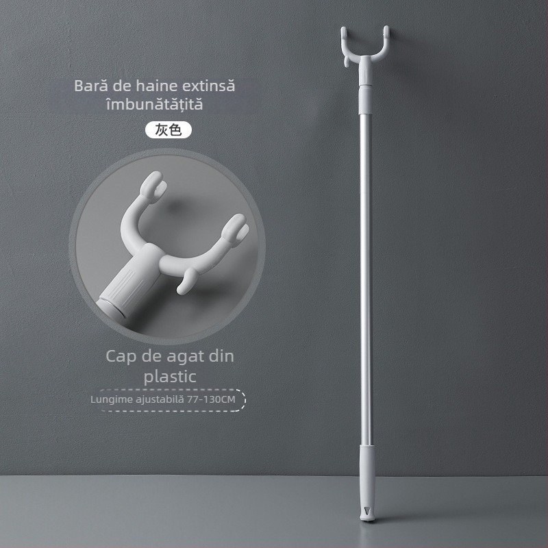 Furcă de haine telescopică pentru uz casnic — țeavă de uscare din PP și aluminiu spațial, pentru balcon