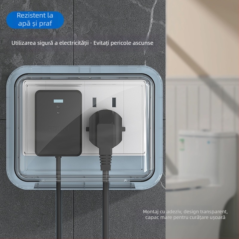 FDUN 118-tip universal două prize capac impermeabil pentru întrerupător, cutie anti-strop pentru toaletă inteligentă și boiler