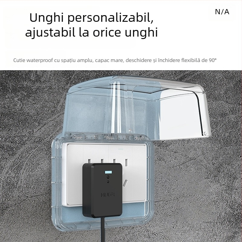 FDUN 118-tip universal două prize capac impermeabil pentru întrerupător, cutie anti-strop pentru toaletă inteligentă și boiler