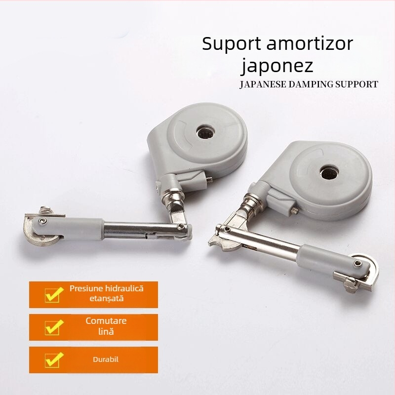 Bară de amortizare hidraulică pentru sertare și dulapuri | Ușă japoneză basculantă | design modern minimalist, material plastic/fontă