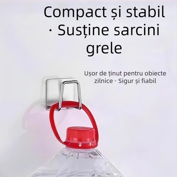 Suport telescopic din metal pentru bară de draperii, montaj pe perete fără găuri, clips adeziv pentru uscat haine pe balcon