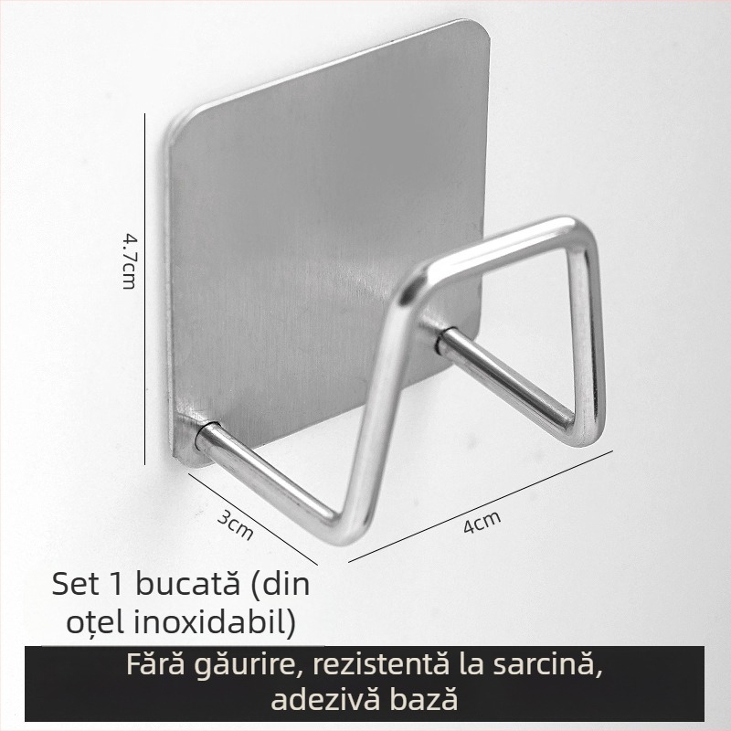Suport telescopic din metal pentru bară de draperii, montaj pe perete fără găuri, clips adeziv pentru uscat haine pe balcon