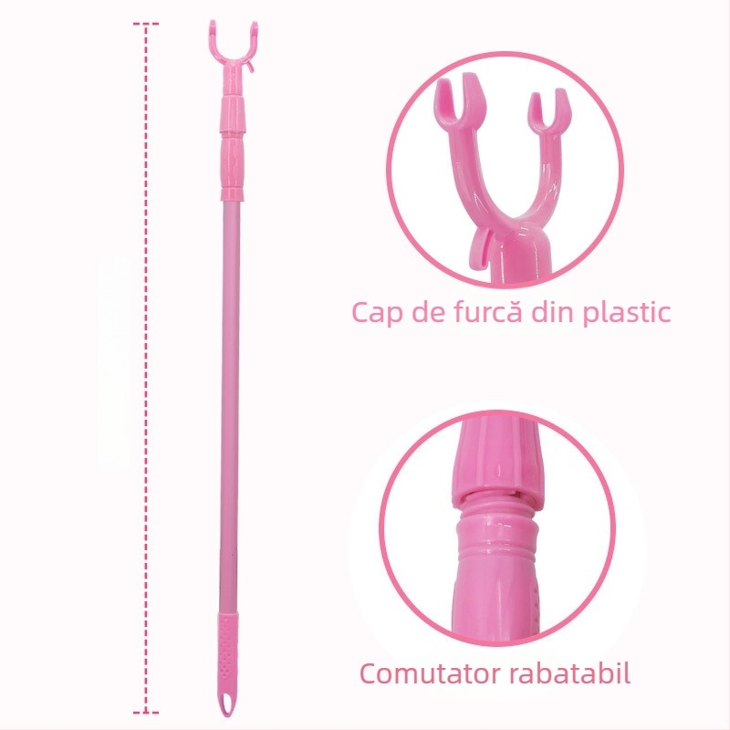 Bară de haine extensibilă din oțel inoxidabil pentru balcon – metal, utilizare pe balcon, stil minimalist modern