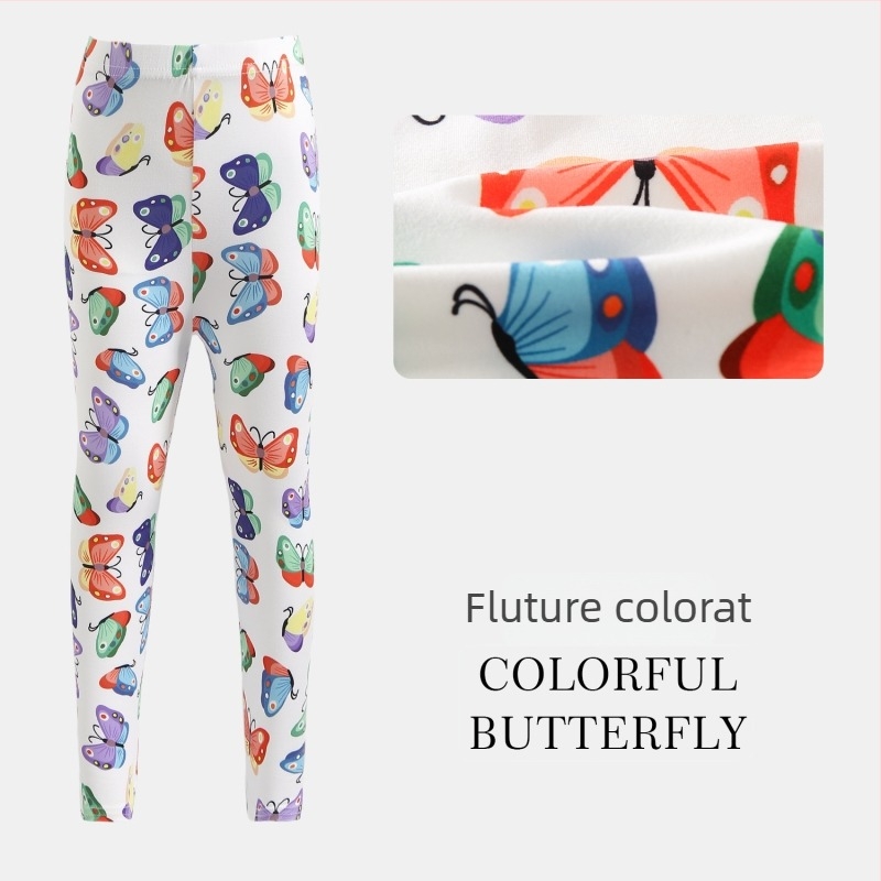 Pantaloni cropped pentru fetițe, vară: ușori și respirabili, poliester, talie joasă cu elastic, pentru copii 3–8 ani