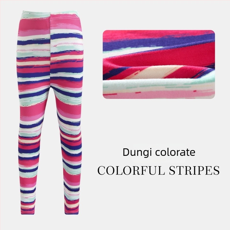 Pantaloni cropped pentru fetițe, vară: ușori și respirabili, poliester, talie joasă cu elastic, pentru copii 3–8 ani