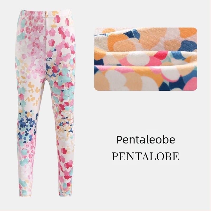 Pantaloni cropped pentru fetițe, vară: ușori și respirabili, poliester, talie joasă cu elastic, pentru copii 3–8 ani