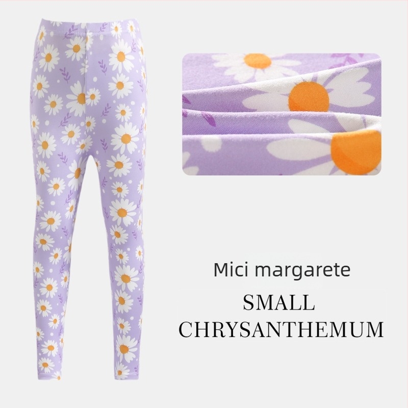 Pantaloni cropped pentru fetițe, vară: ușori și respirabili, poliester, talie joasă cu elastic, pentru copii 3–8 ani