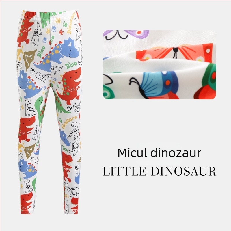 Pantaloni cropped pentru fetițe, vară: ușori și respirabili, poliester, talie joasă cu elastic, pentru copii 3–8 ani